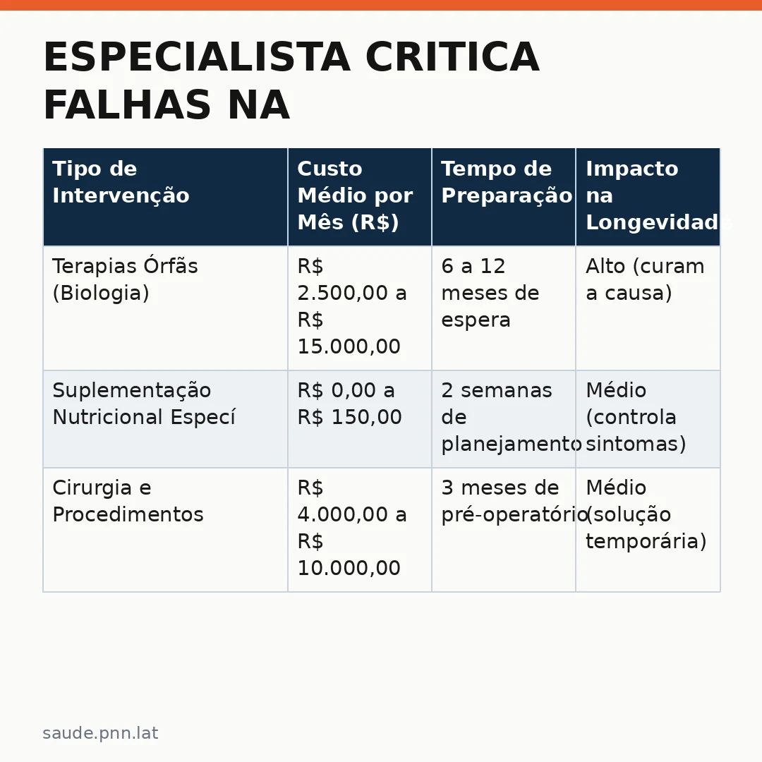 Infográfico - Especialista critica falhas na regulação de medicamentos órfãos e sugere nutrição preventiva
