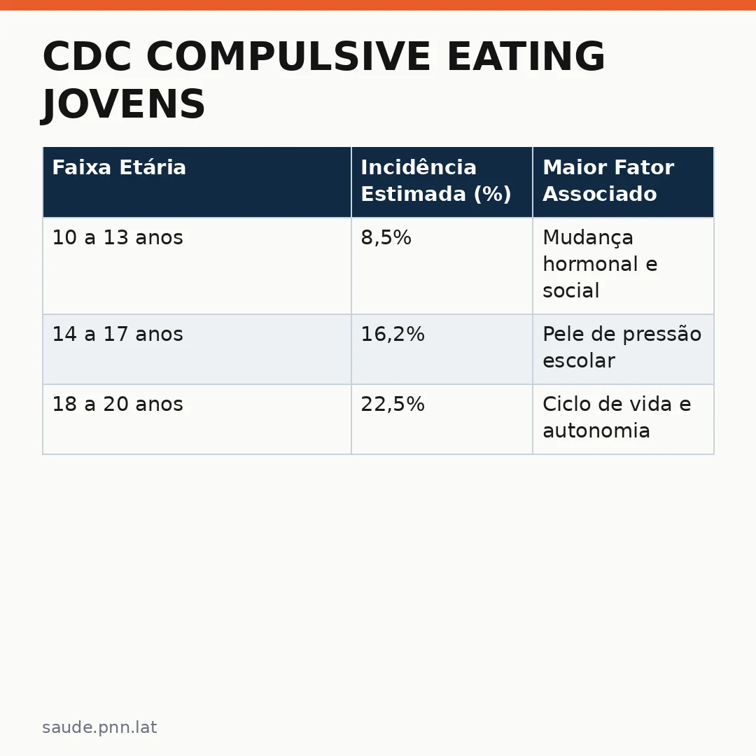 Infográfico - CDC Compulsive eating Jovens: O Desafio da Nutrição Preventiva na Era Digital