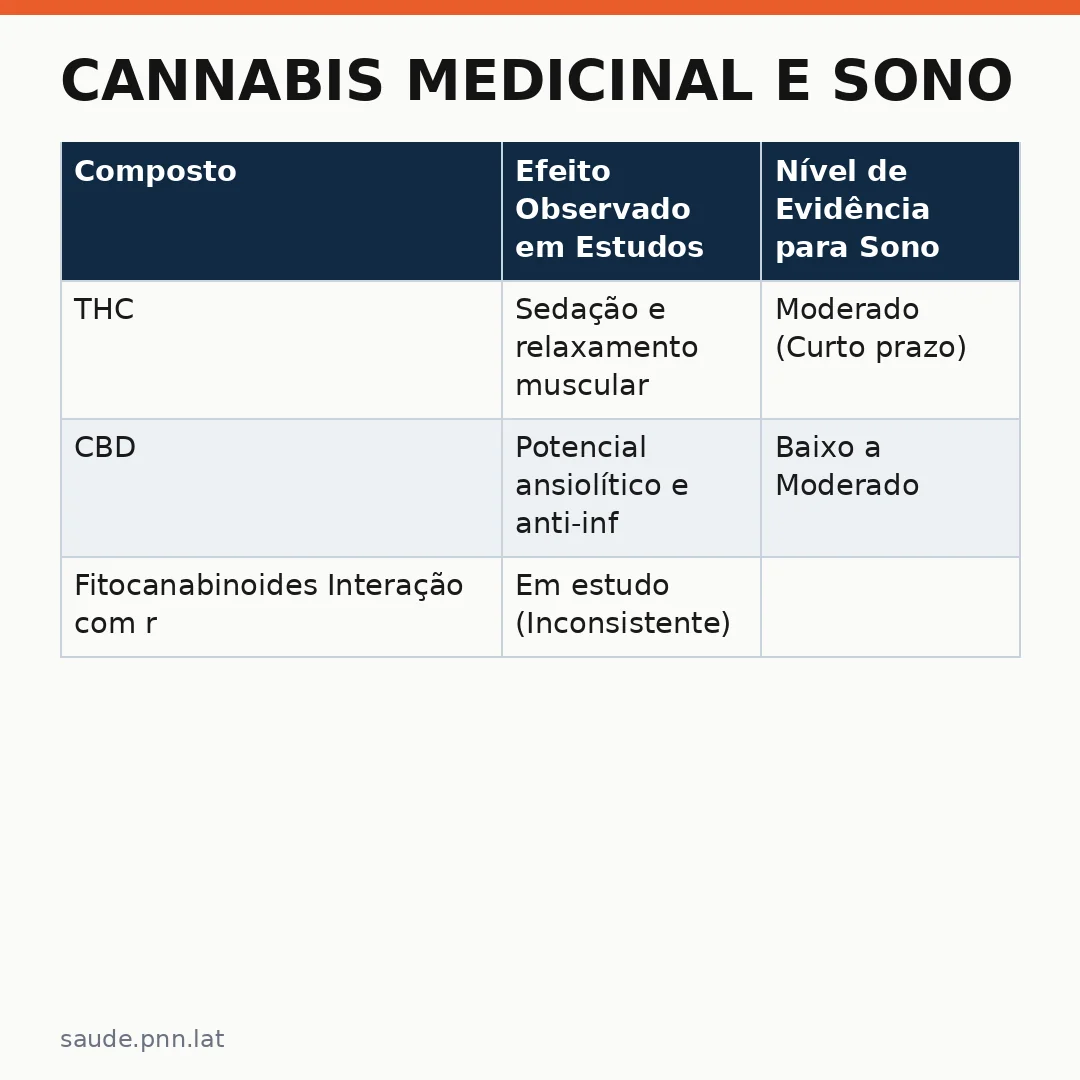 Infográfico - Cannabis Medicinal e Sono: Por que o suporte nutricional é vital diante da falta de eficácia comprovada