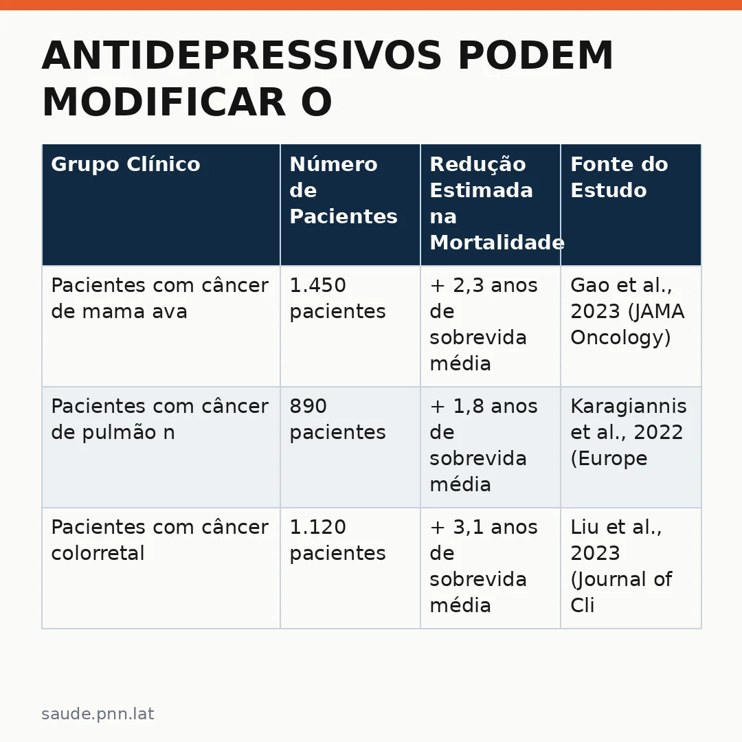 Infográfico - Antidepressivos podem modificar o prognóstico do tratamento oncológico