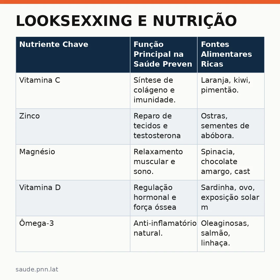 Infográfico - Looksexxing e Nutrição: O Equilíbrio entre Estética e Saúde Preventiva
