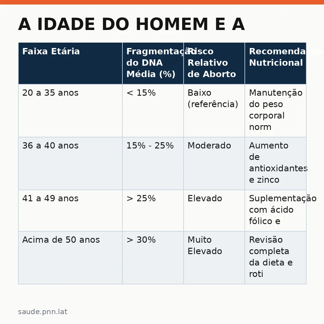 Infográfico - A Idade do Homem e a Fertilidade Masculina: Dados Recentes