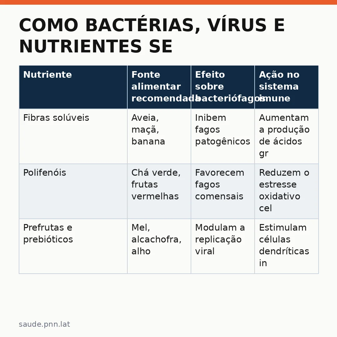 Infográfico - Como bactérias, vírus e nutrientes se unem para proteger o seu corpo