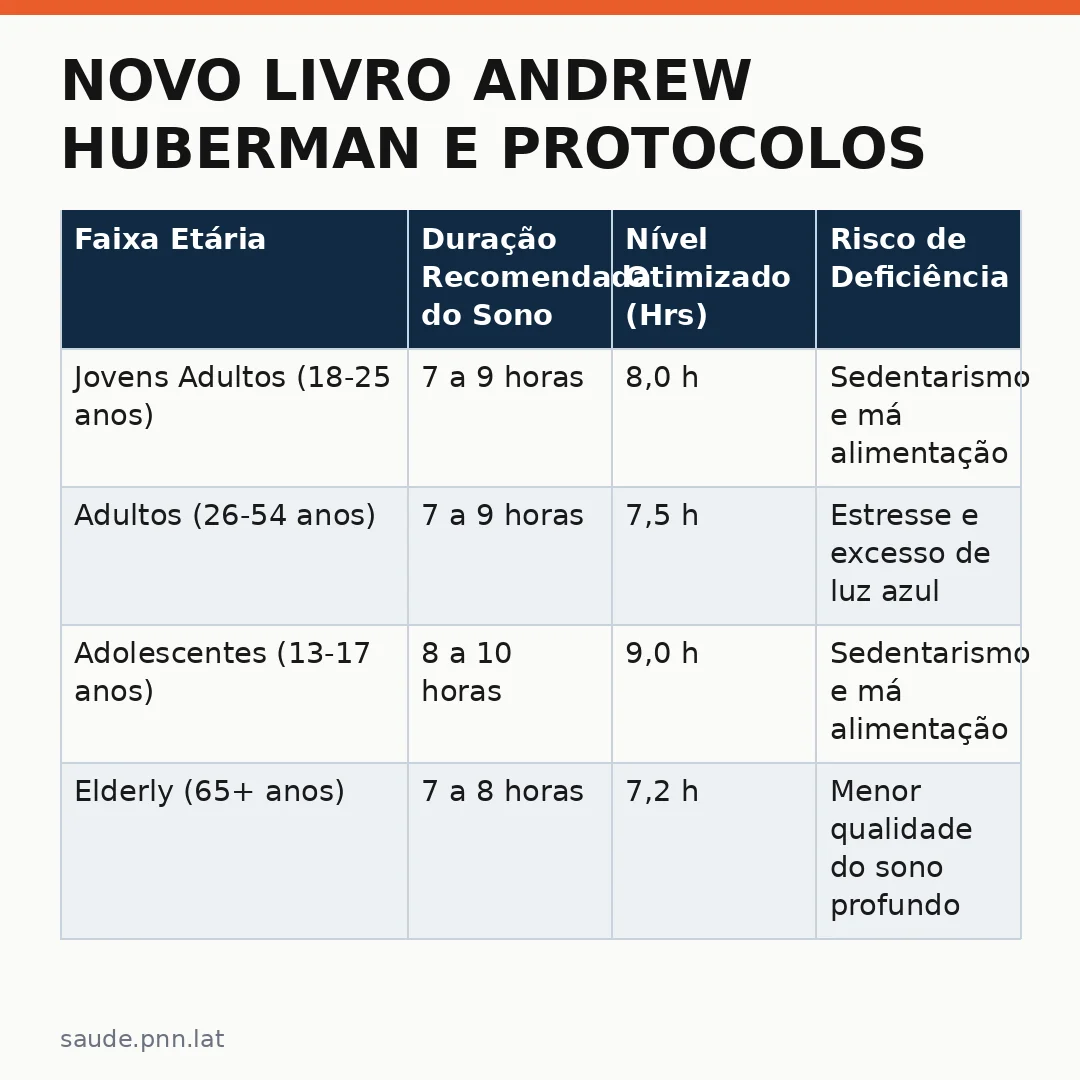 Infográfico - Novo Livro Andrew Huberman e Protocolos para a Saúde Preventiva