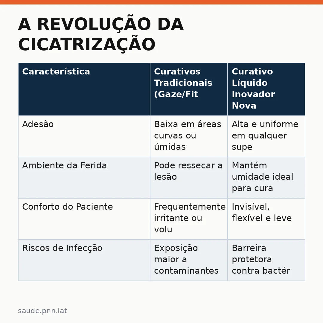 Infográfico - A Revolução da Cicatrização: Como o Curativo Líquido Inovador Nova Transforma a Saúde Preventiva