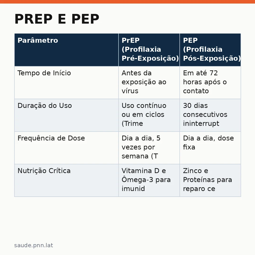 Infográfico - PrEP e PEP: O Papel da Nutrição na Prevenção Internacional