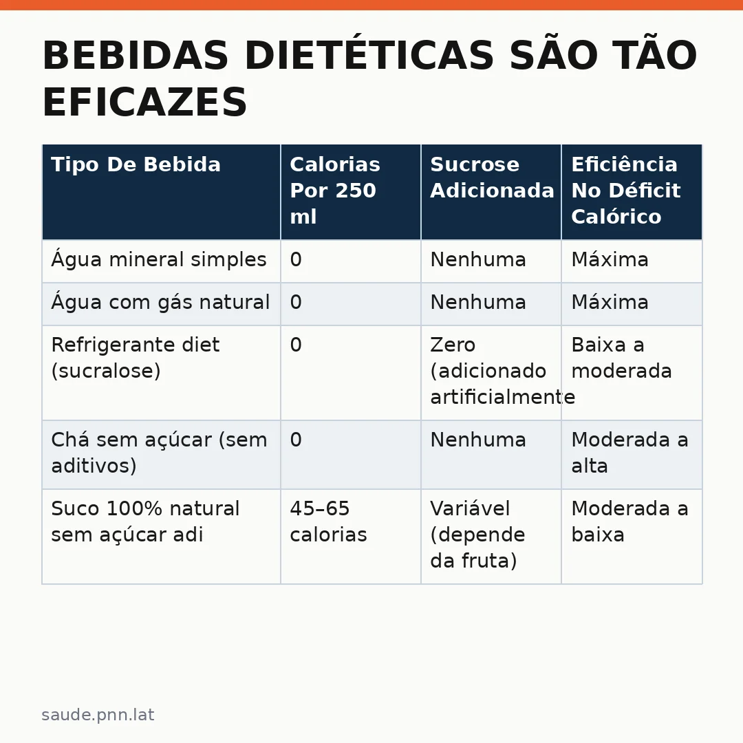 Infográfico - Bebidas Dietéticas São Tão Eficazes Quanto Água Para Emagrecer? Veja O Que Diz A Ciência